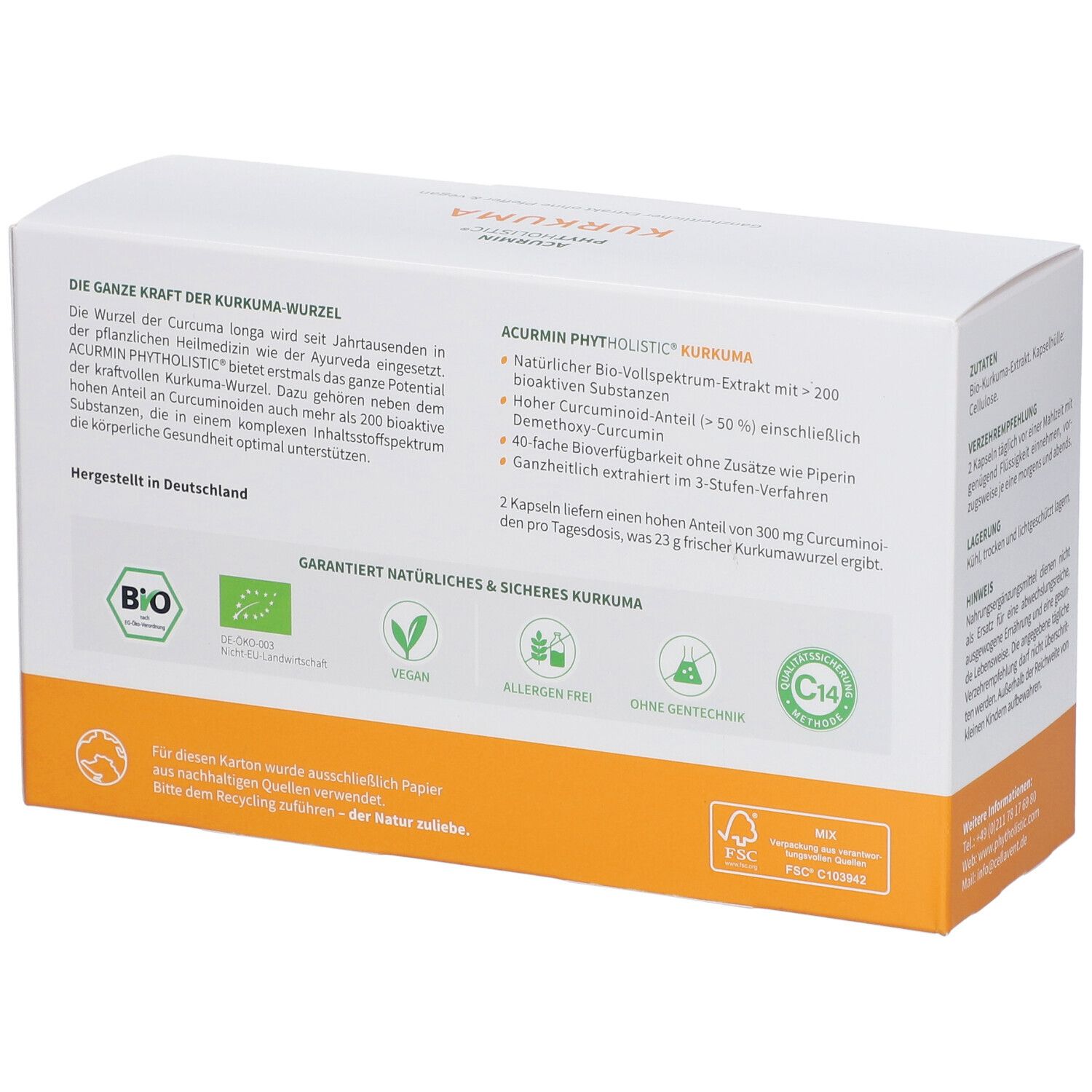 Acurmin Phytholistic BIO Kurkuma Kapseln