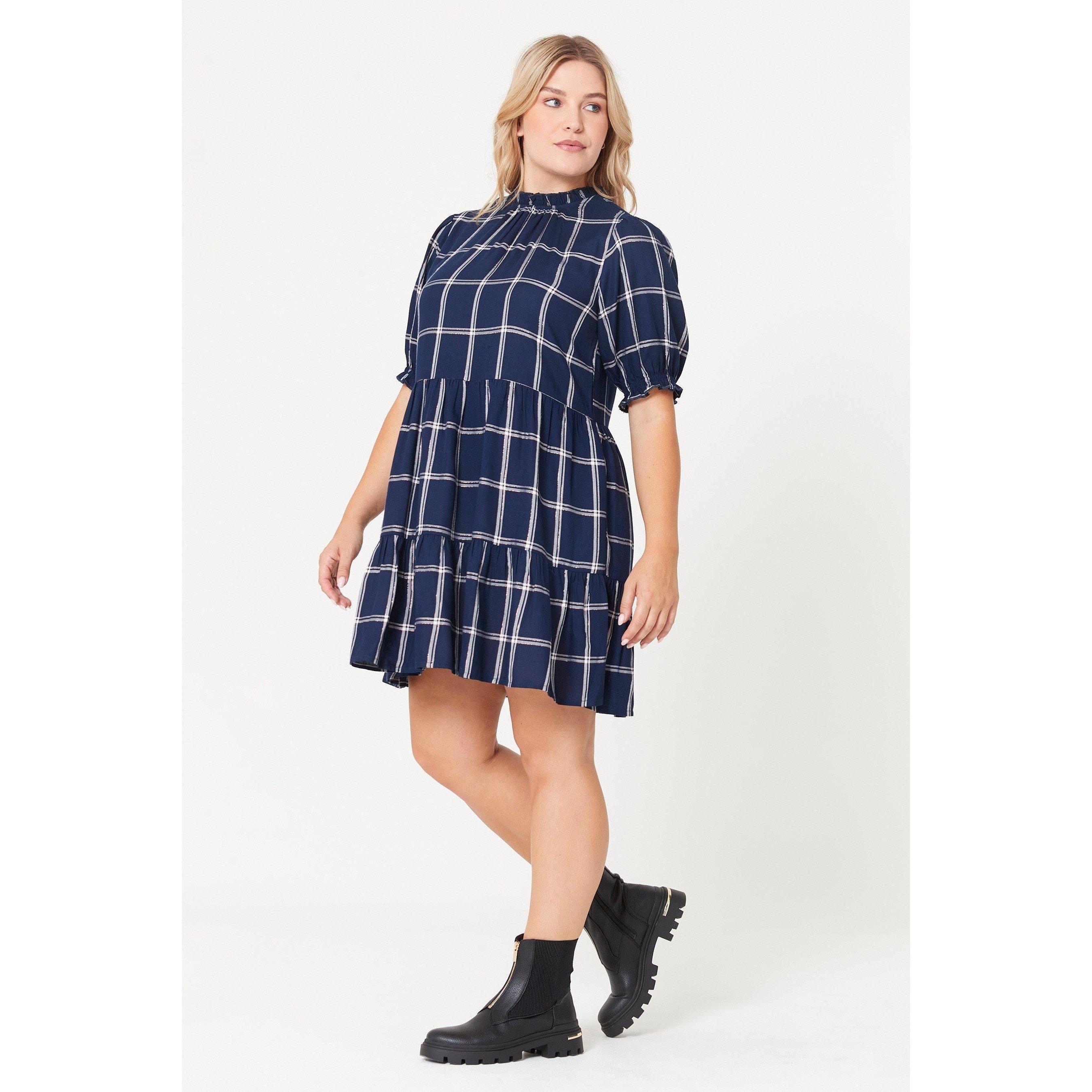 Be You Studio Check Smock Dress