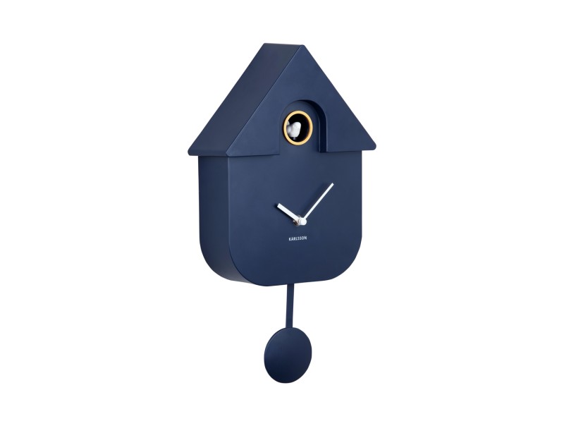Wall Clock Modern Cuckoo KA5768TB Turquoise blue