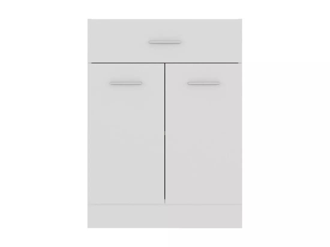 Armoire de plancher à tiroir Blanc 60x46x81,5cm Bois ingénierie