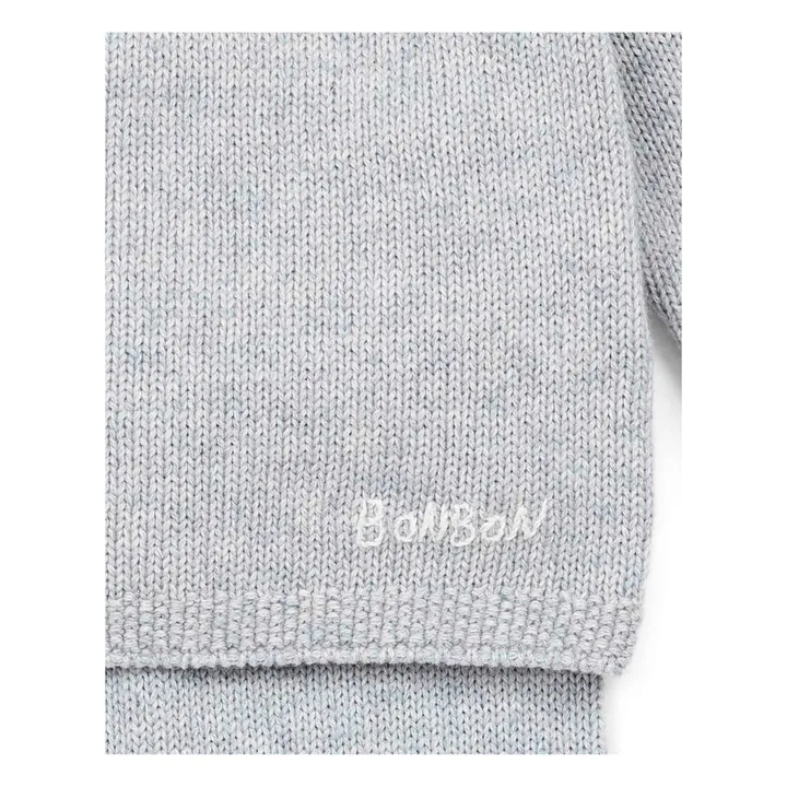 Bonton Pull + Pantalon Coton et Cachemire | Gris chiné