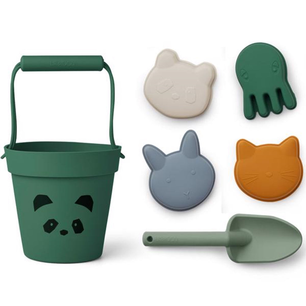 Dante Beach Set Panda Garden Green Multi Mix - LieWood