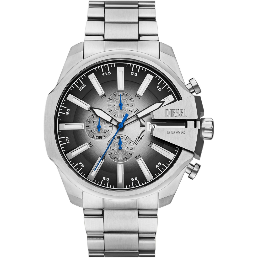 Diesel Mega Chief Slim Chronograph 48mm Silbrig