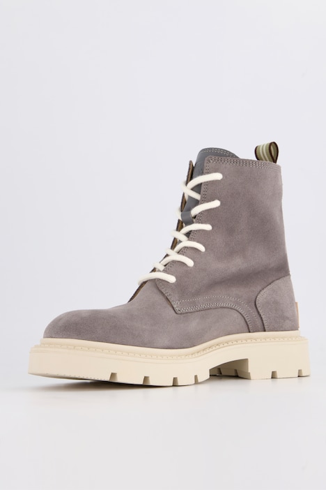 Camel Active, Leder-Stiefeletten, Schnürung, Profilsohle, Komfortweite