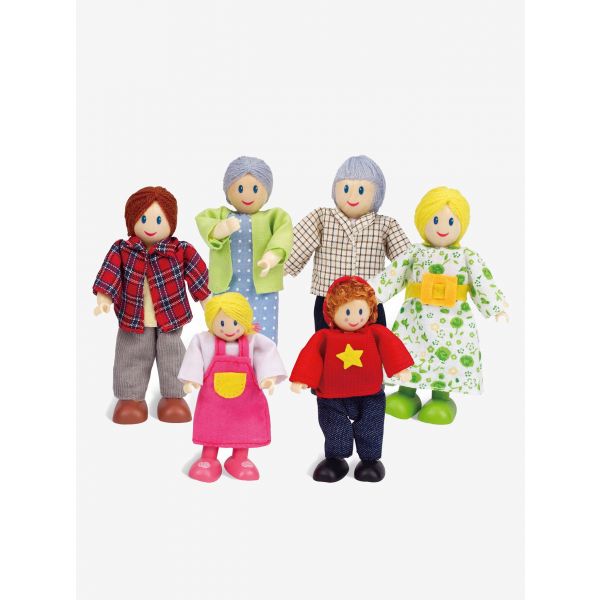 Hape Toys Família de 6 Bonecas em Madeira - 620030043