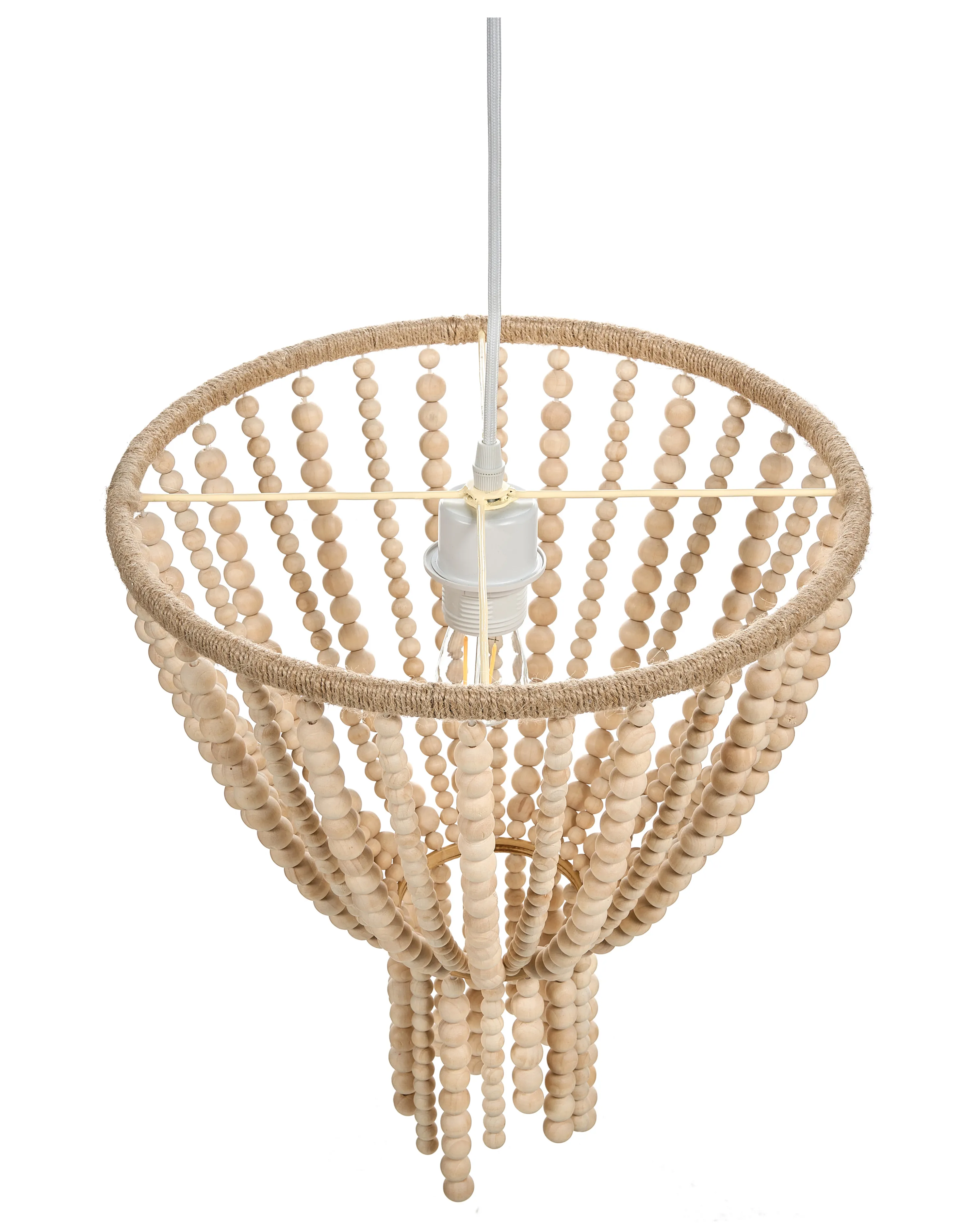 Kroonluchter PUSWELI Hout Lichtbruin