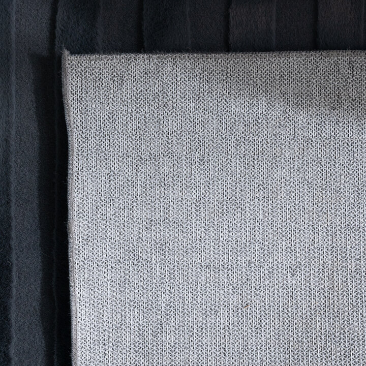 Organisch Vloerkleed - Flowy Wavy Antraciet | Wasbaar
