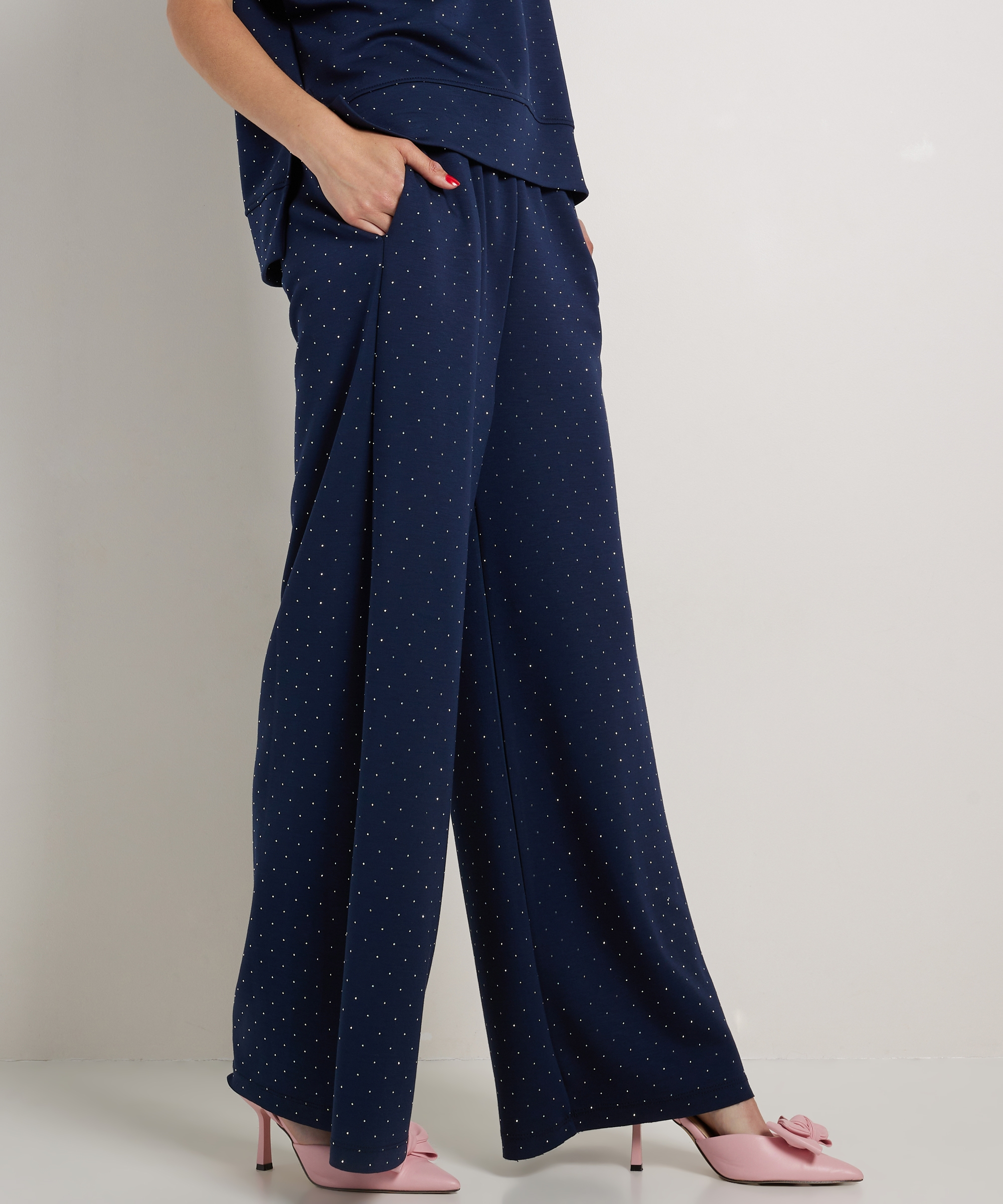 wide fit broek scuba glitters