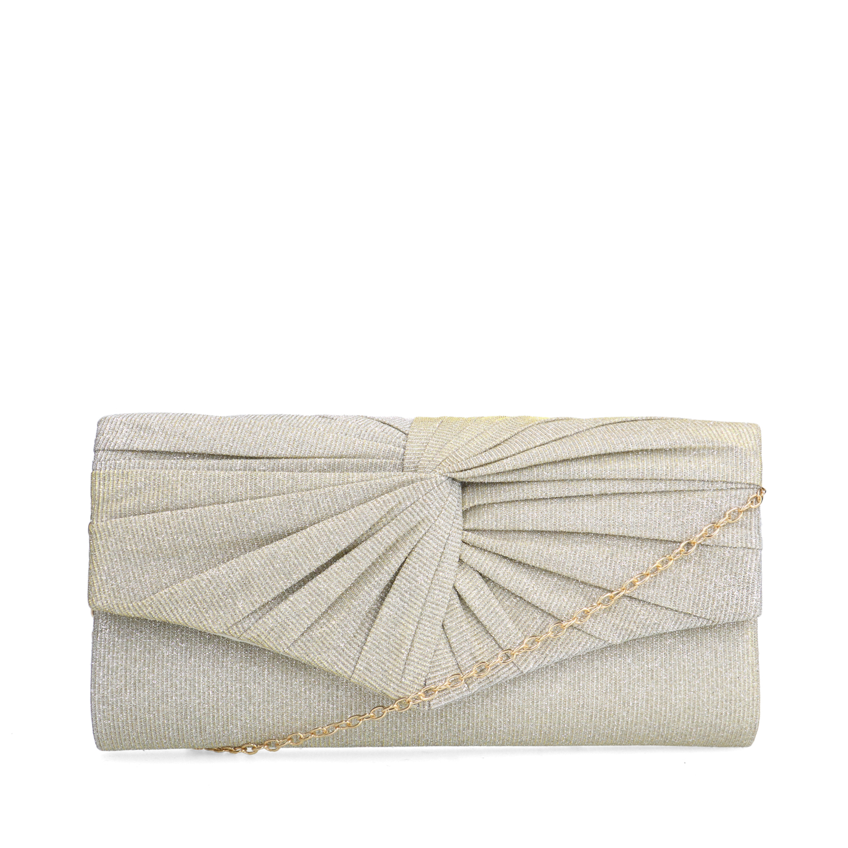 Zilverkleurige glitter clutch