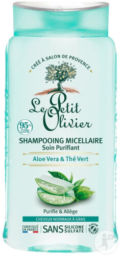 Le Petit Olivier Shampoing Micellaire Soin Purifiant Aloe Vera Et Thé Vert 250ml