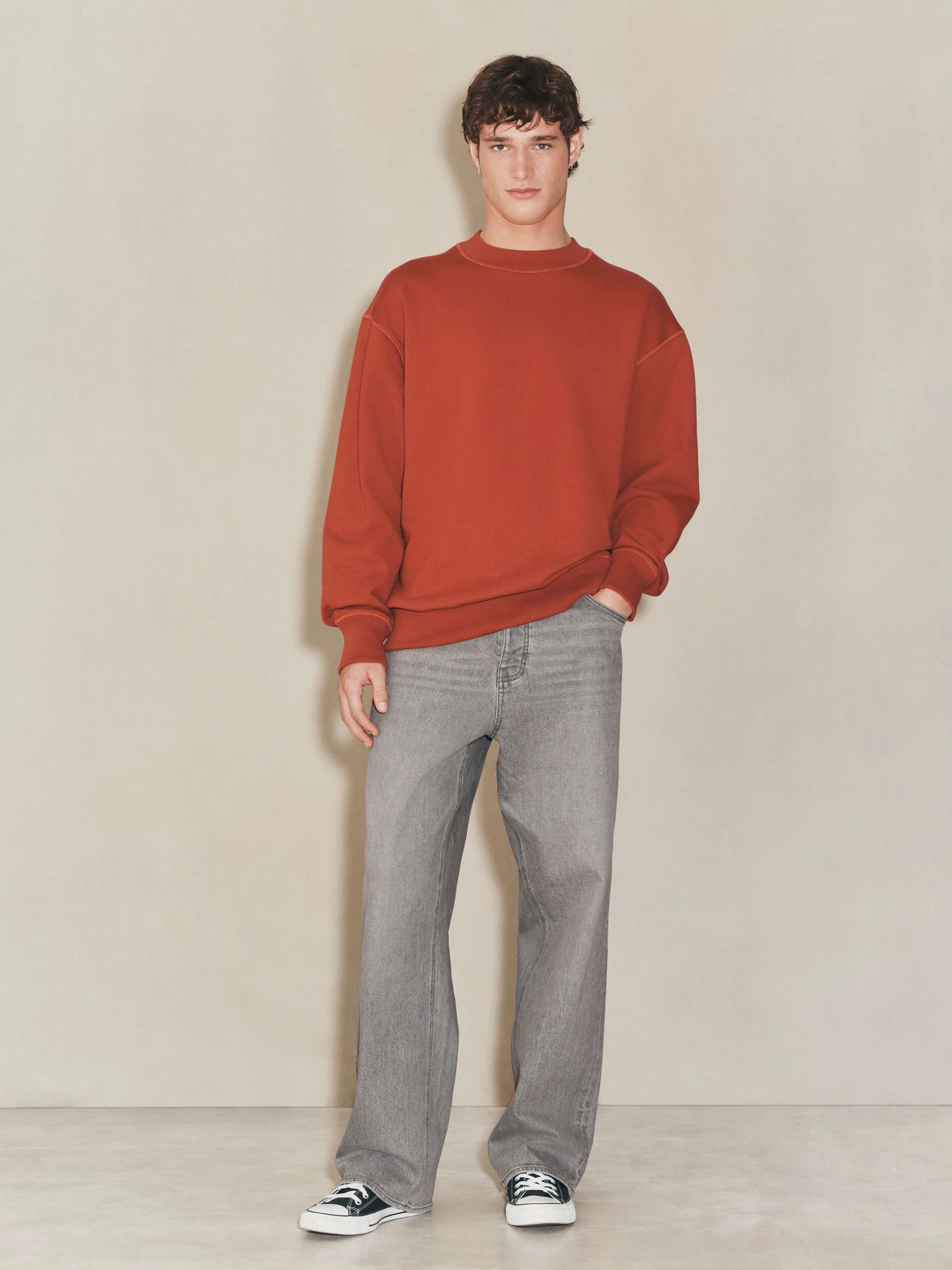 Rood - EDIT sweatshirt met lange mouwen