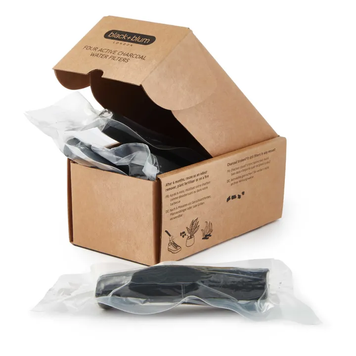 Black + Blum Filtre à eau charbon - Set de 4 | Noir