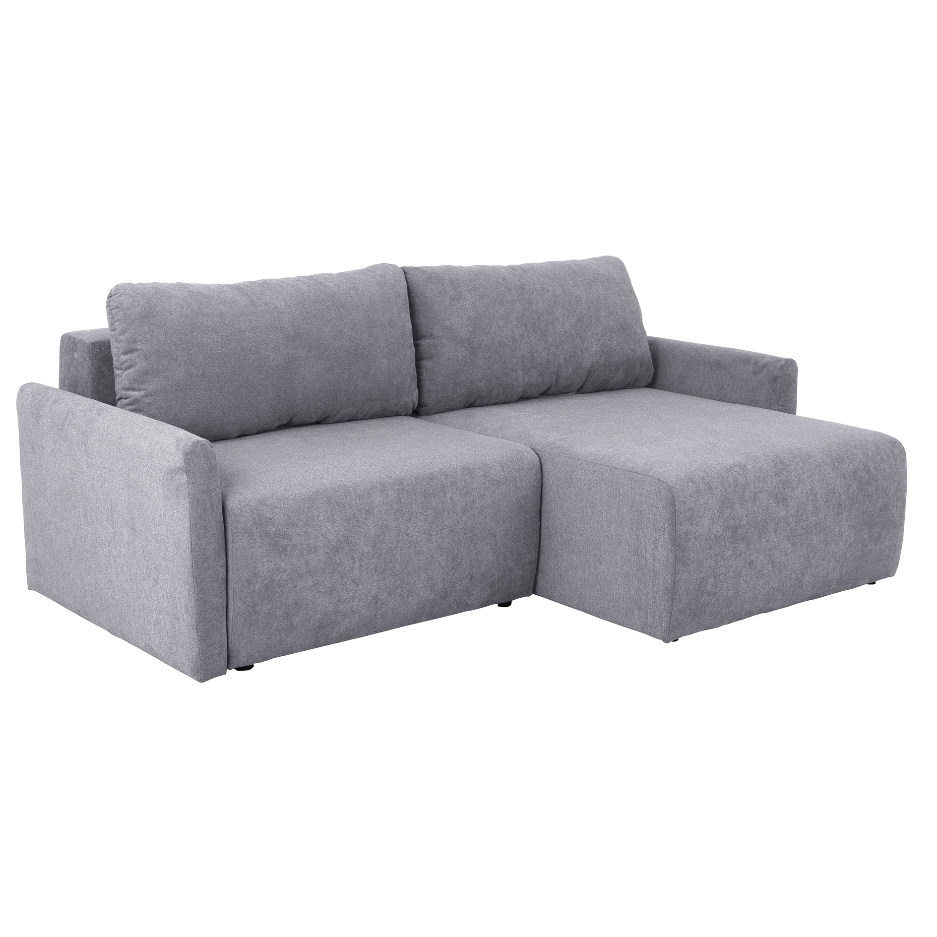 Ecksofa - grau - Liegefunktion und Staukasten - 228x146 cm
