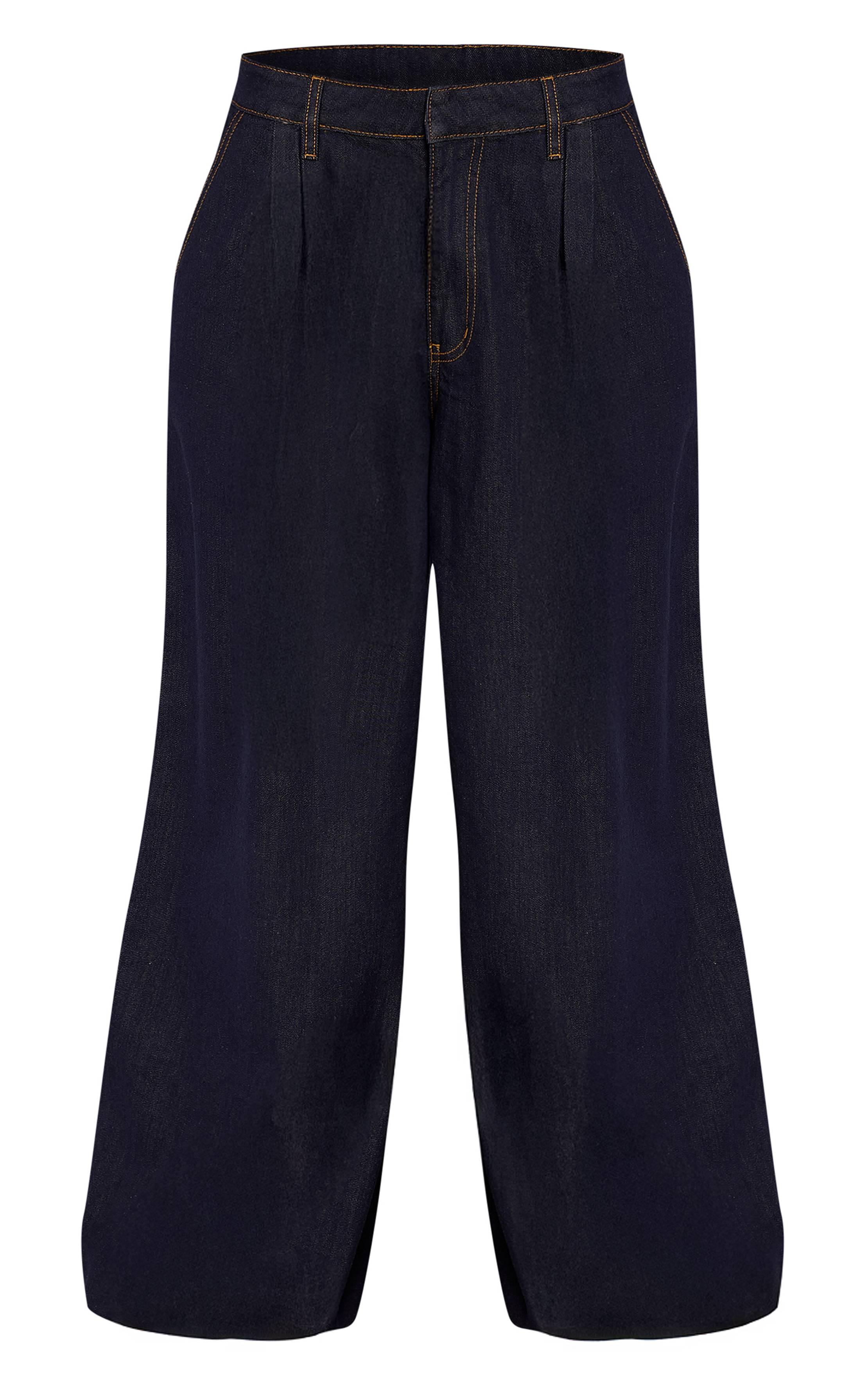 Bleu Indigo Jean Ballon En Denim Brut Indigo Pour Grandes Tailles