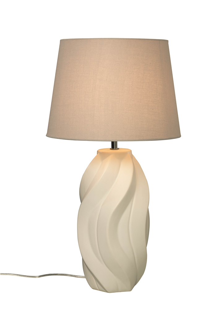 Fiorella bordlampe Beige med skjerm E27
