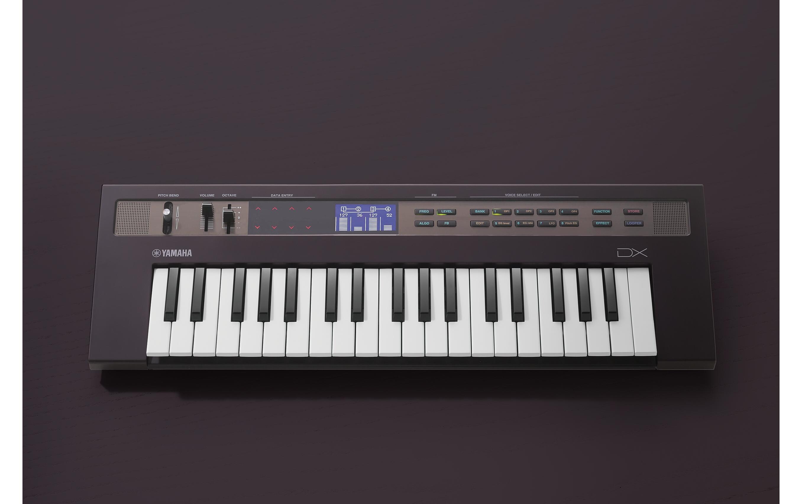 Synthesizer Reface DX<br>Portables Keyboard mit Mini-Tastatur, integrierten Lautsprechern und professionellen Anschlüssen