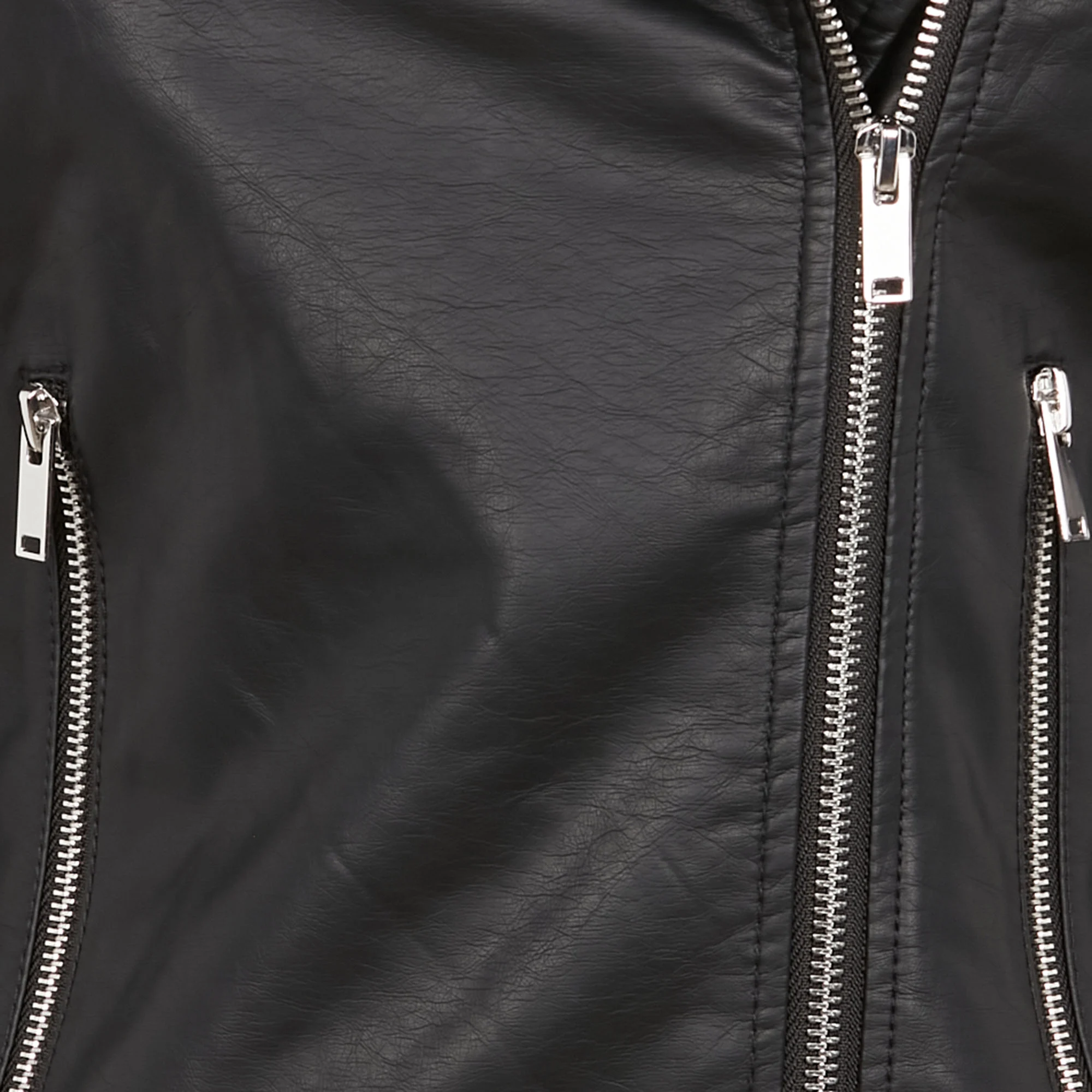 Blouson zippé en Polyuréthane | Noir