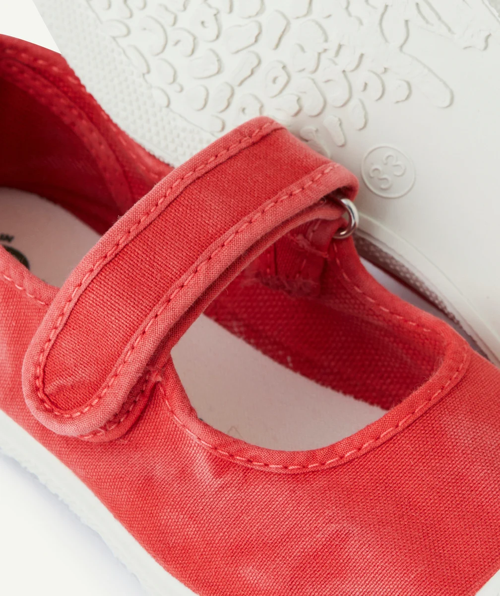 NATURAL WORLDballerines à scratch fille rouge