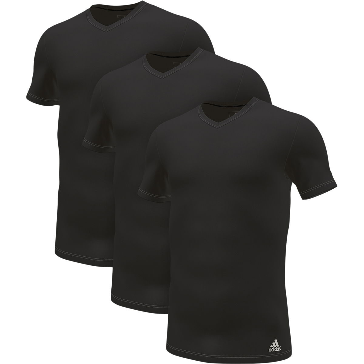 adidas 3-Pak V-Neck T-shirt Herre