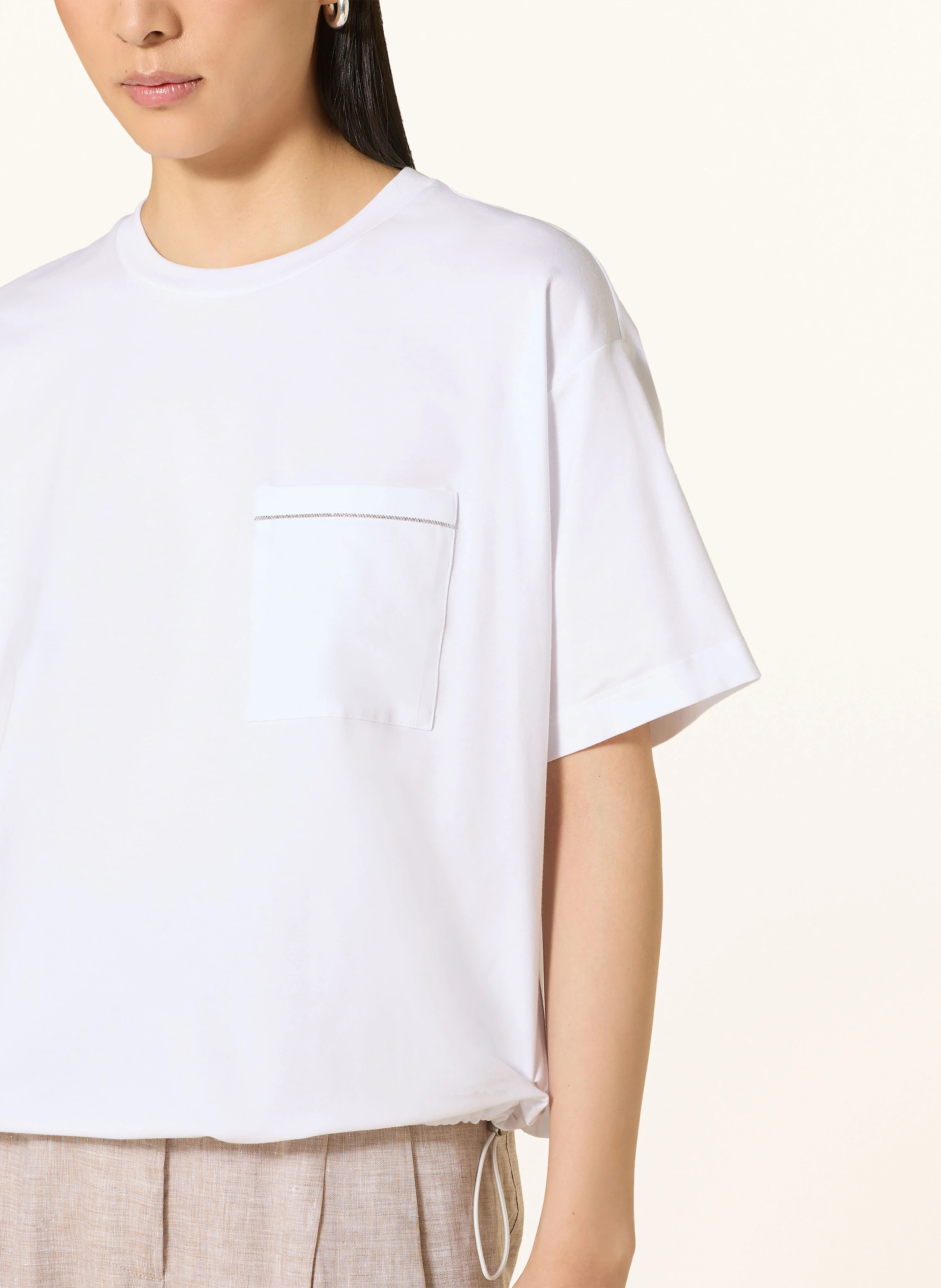 PESERICO T-Shirt mit Schmucksteinen