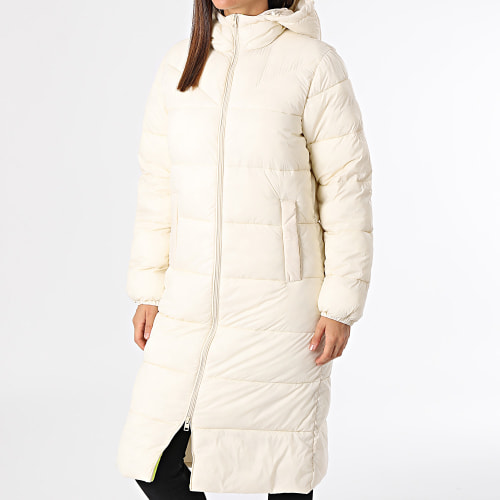 Doudoune Longue Capuche Femme JJXX Nora Beige