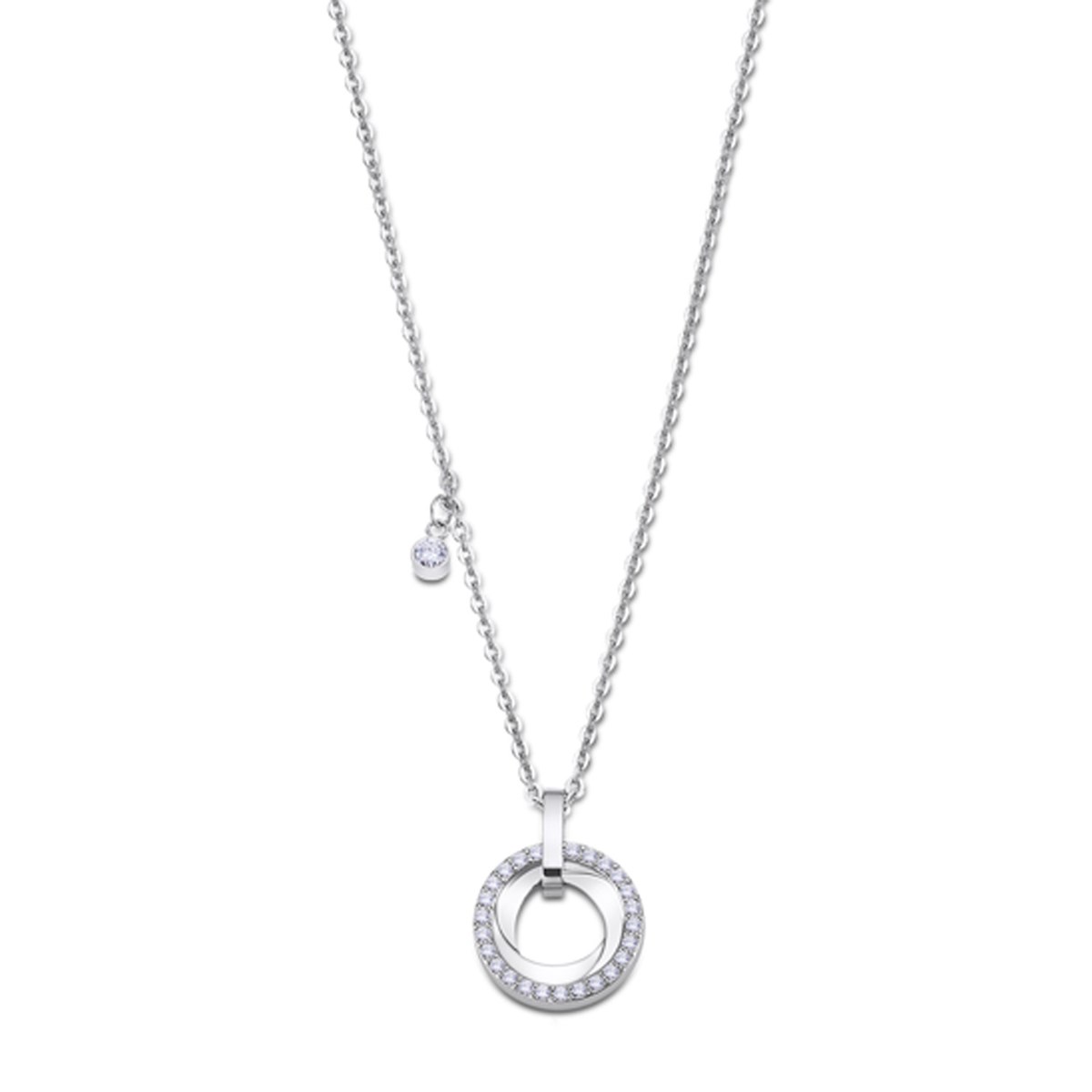 Collier Lotus Style collection Bliss acier et strass