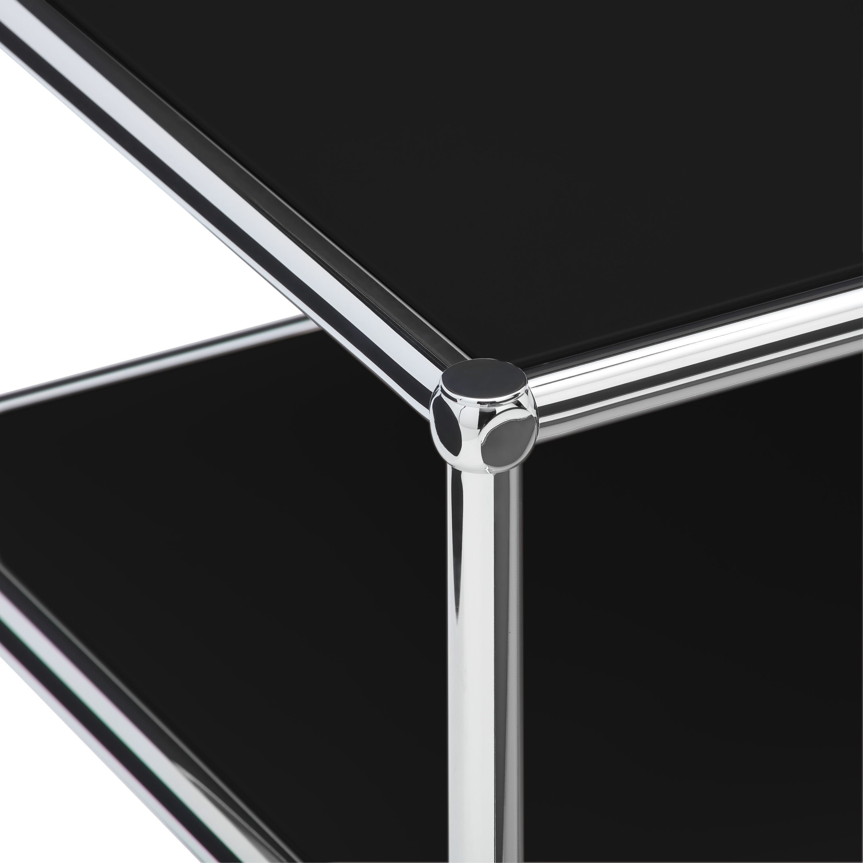 FLEXCUBE Salontisch - Schwarz / B: 77.5 cm x T: 77.5 cm x H: 43.5 cm