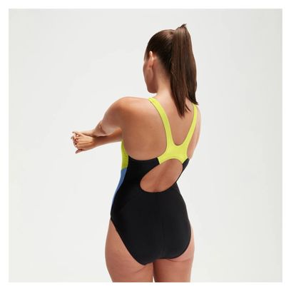 Maillot de Bain Eco Colourblock Splice Muscleb Noir / Jaune