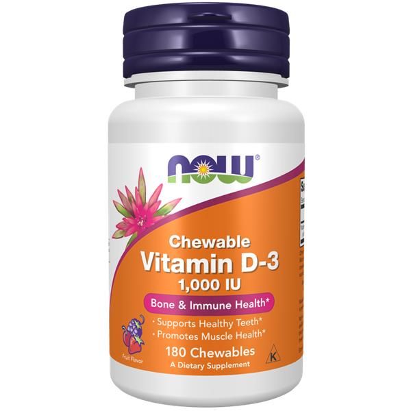 Vitamina D-3 1000 Ui Comprimidos Mastigáveis, Sabor A Frutos
