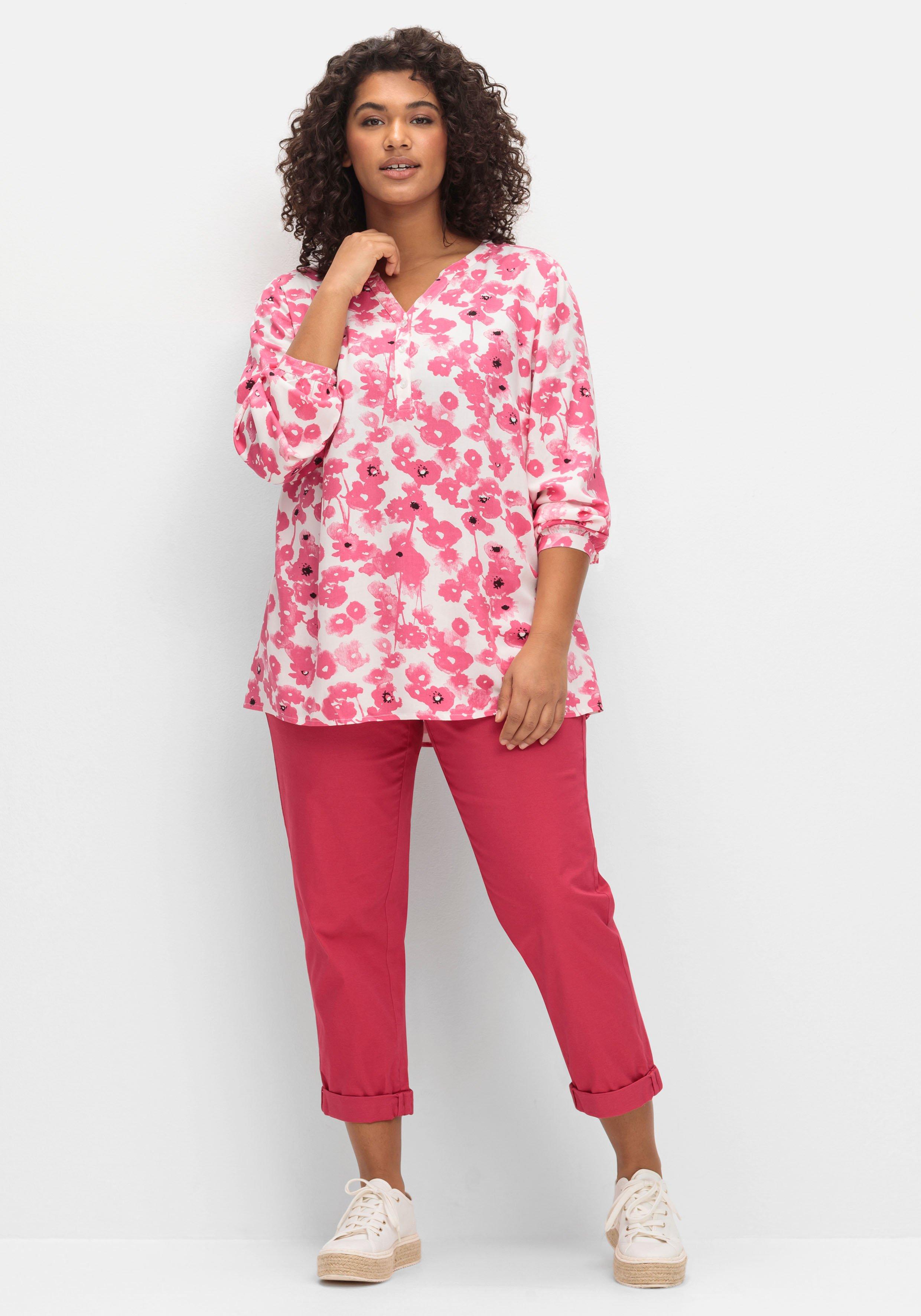Tunika mit floralem Alloverprint