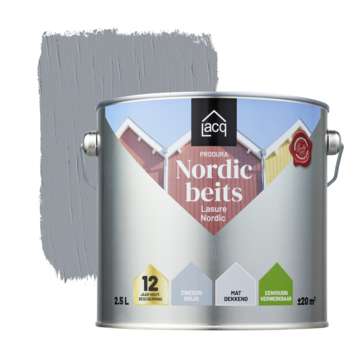 Lacq Produra Nordic beits mat Zweeds grijs 2,5 liter