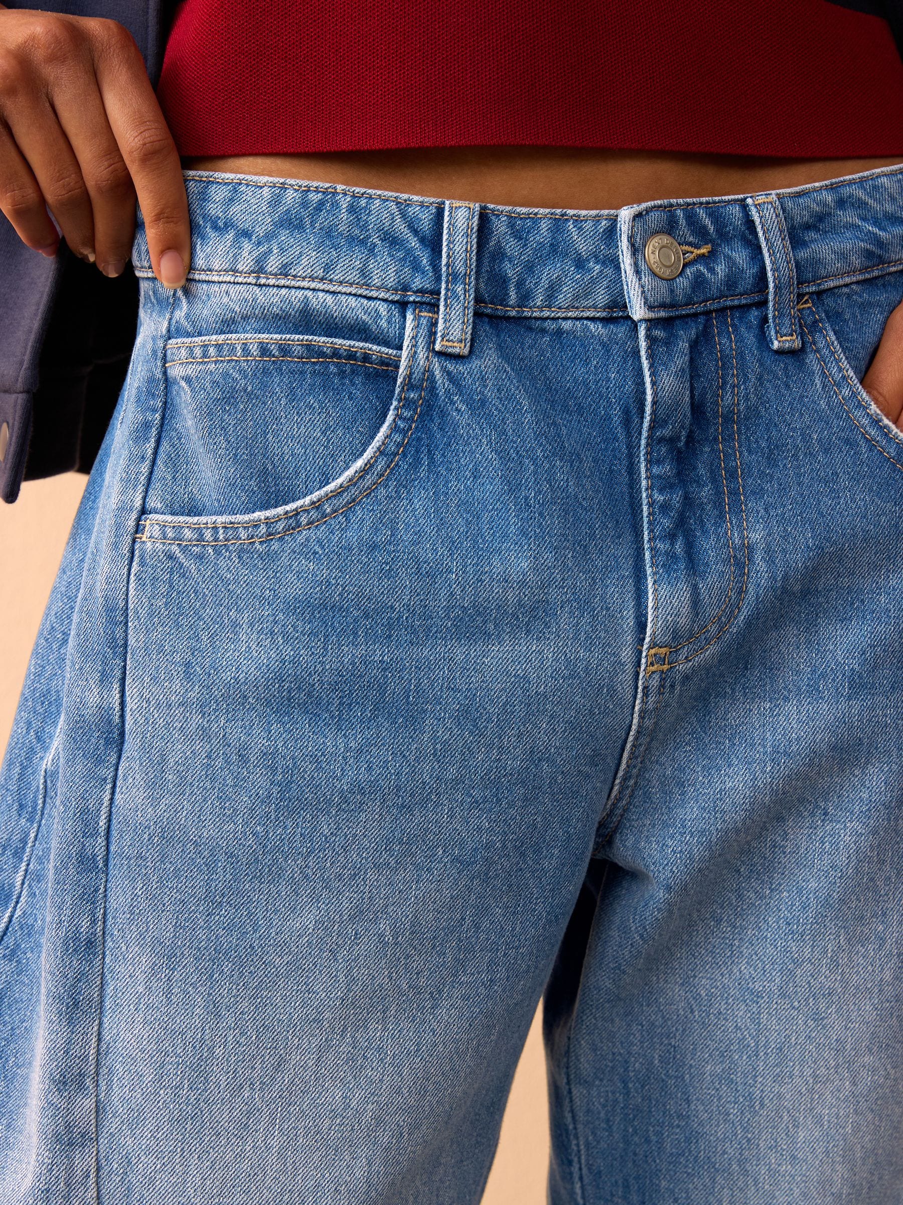 Donkerblauw - Horseshoe Barrel 100% katoenen jeans