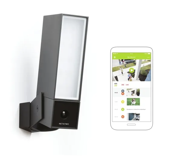 Netatmo Presence - Netværksovervågningskamera - udendørs - vejrbestandig - farve (Dag/nat) - 4 MP - 1920 x 1080 - WiFi