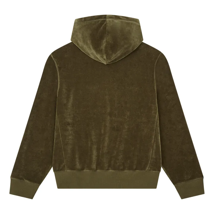 SMALLABLE BASICS Hoodie Velours Homme Coton Bio | Vert kaki