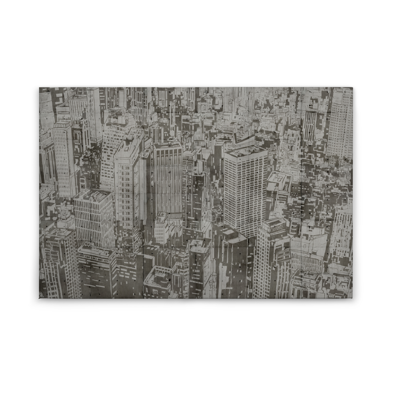 Leinwandbild DOWNTOWN - grau - 90x60 cm