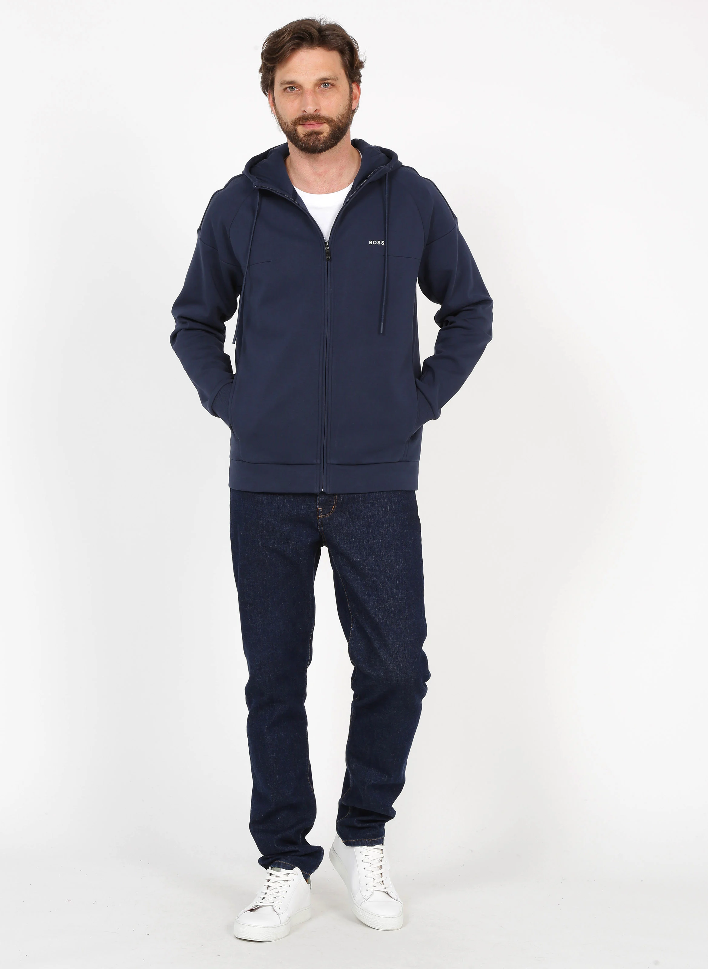 Jean slim en coton mélangé | Jean brut