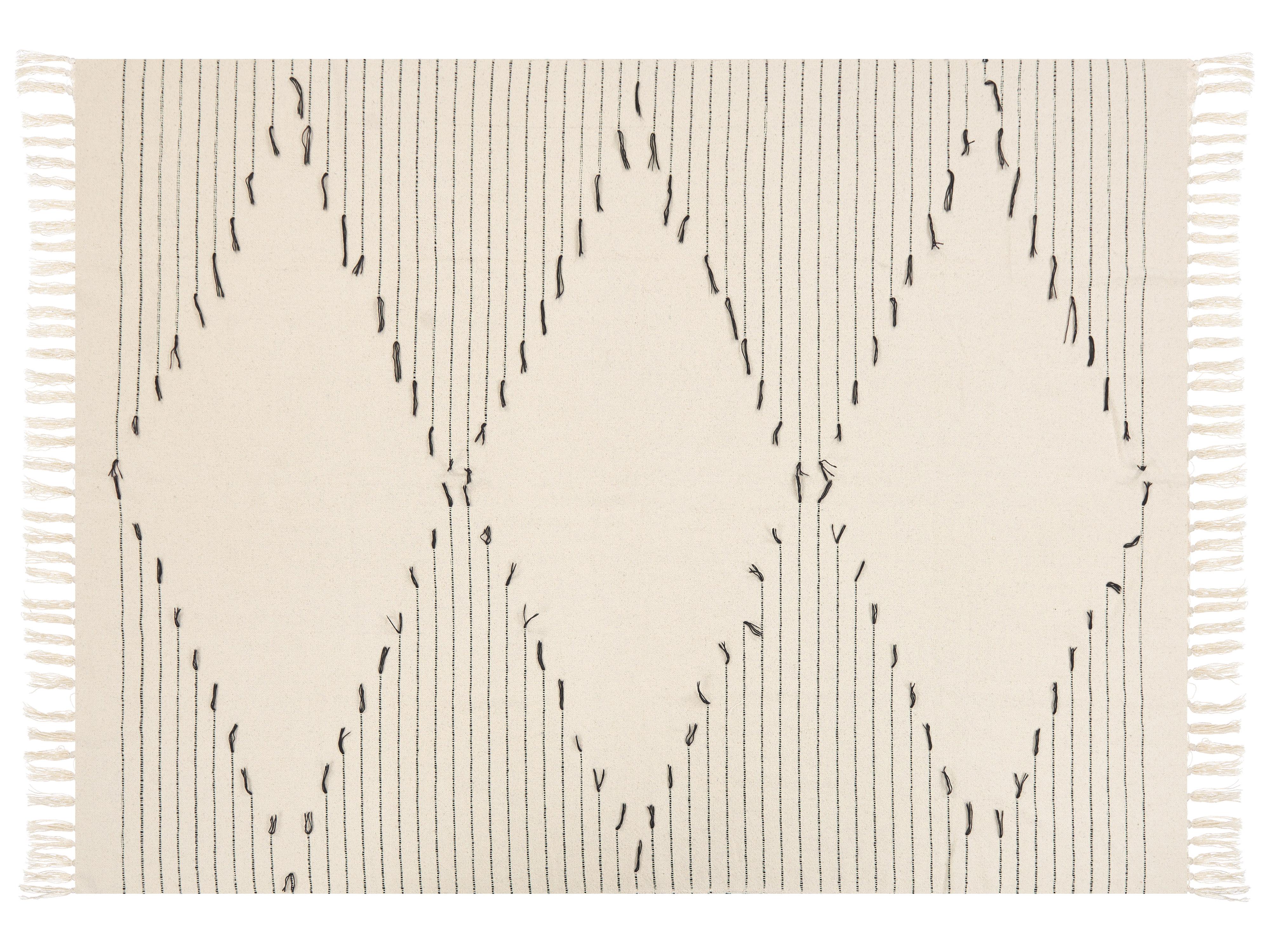 Plaid ULUYOL Katoen 130 x 170 cm Beige