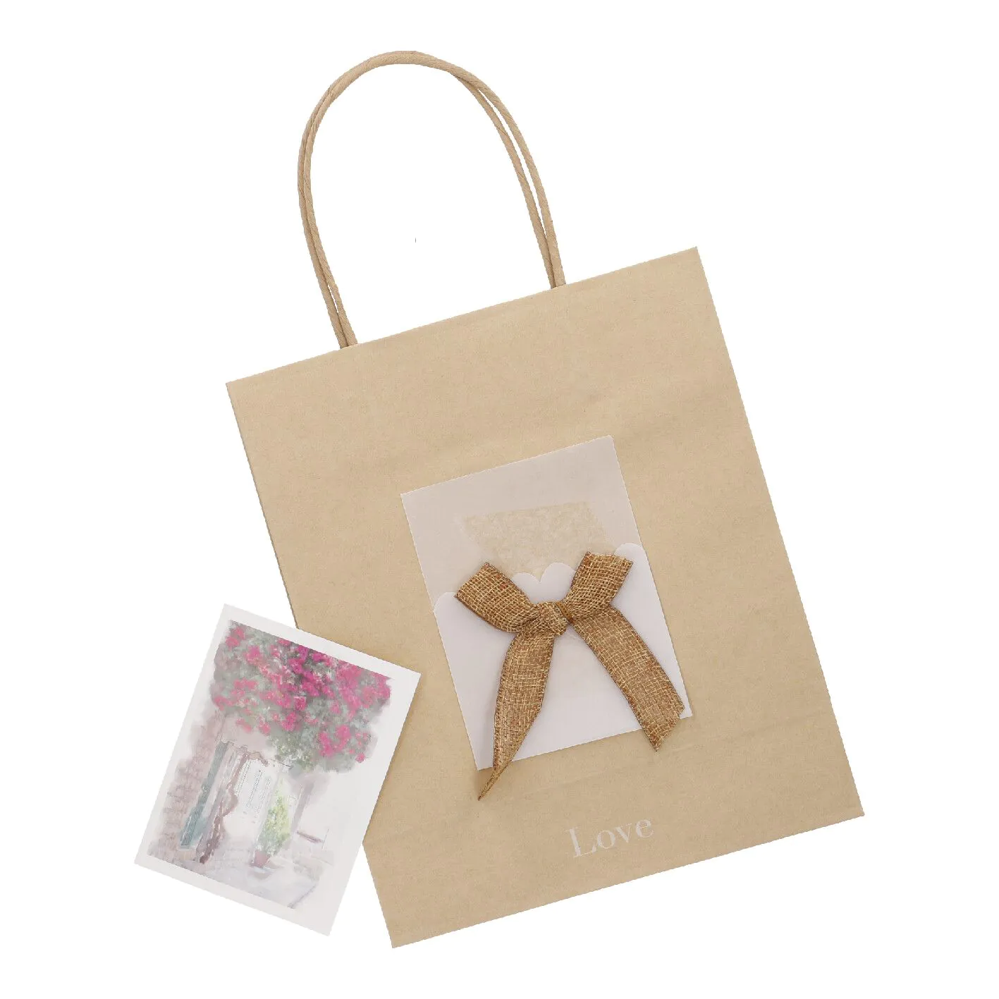 Geschenktüte mit Karte, Love, 21 x 25.5 cm
