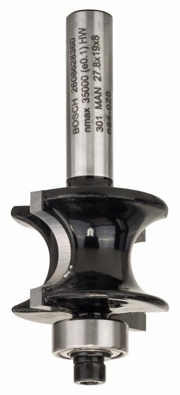 Bosch 2608628360 Halfrondprofielfrees HM 6x19x63x8