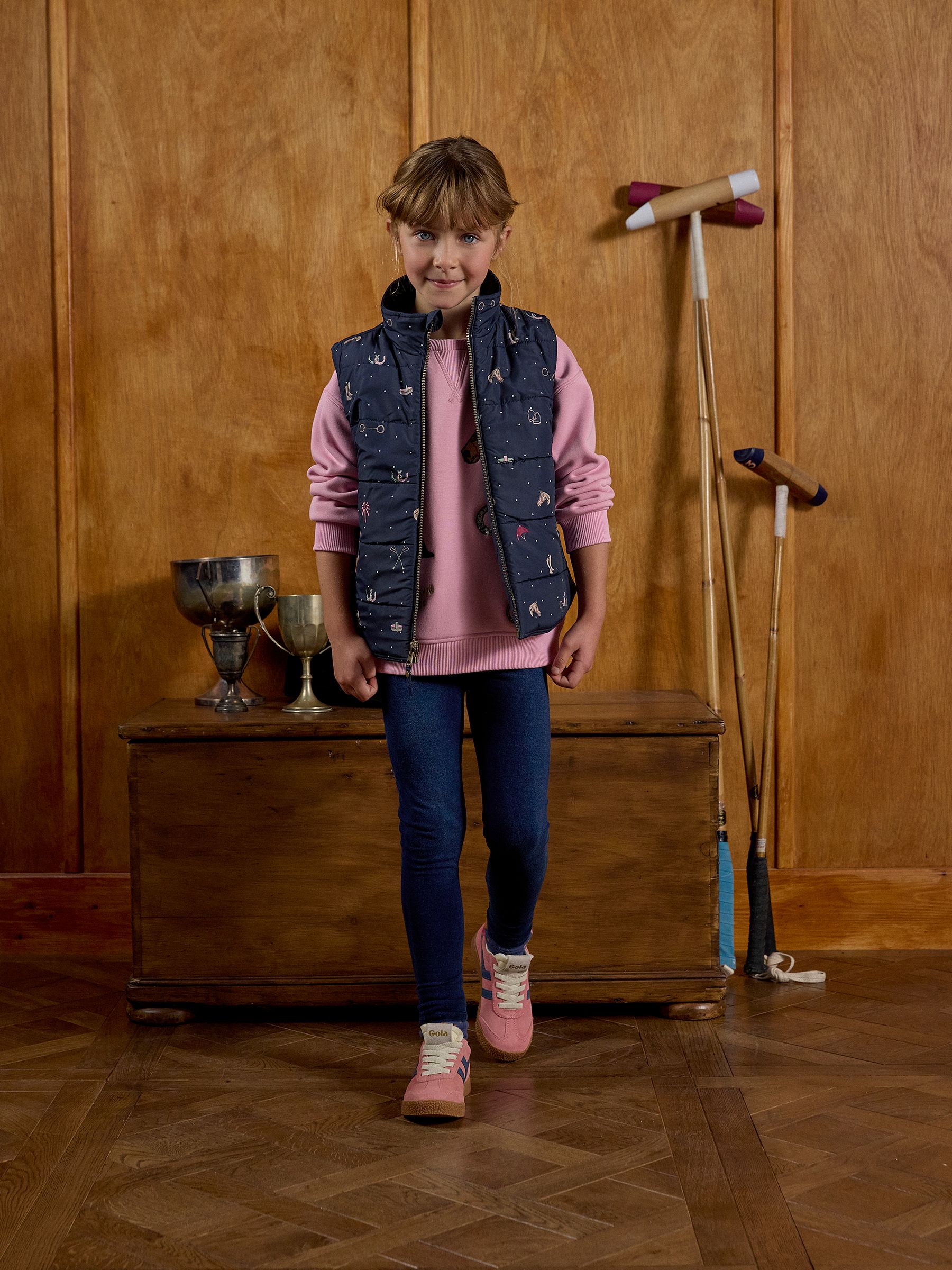 Joules Atwell omkeerbare regenbestendige gilet voor meisjes