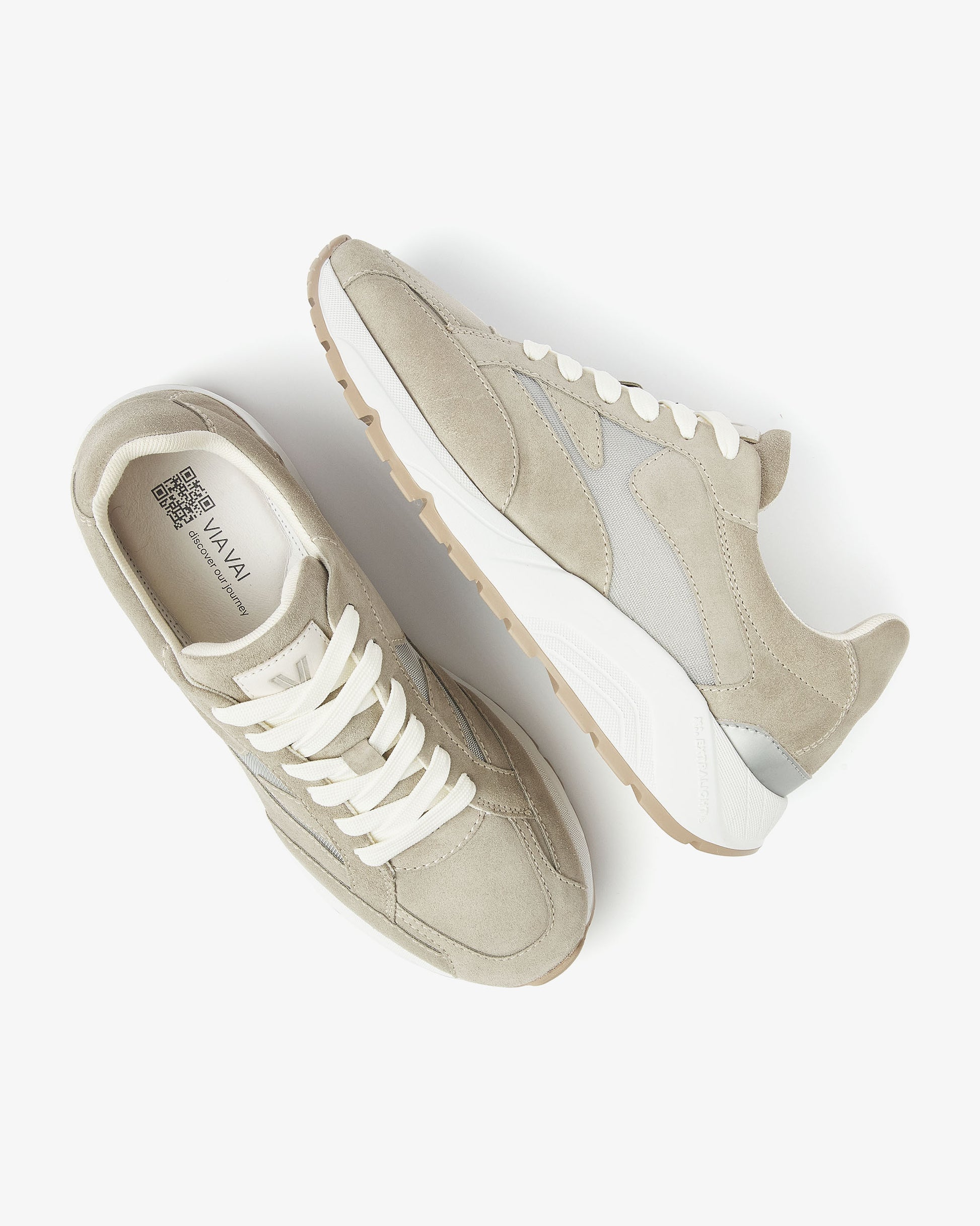 VIA VAI grijze heren sneakers Owen Benson
