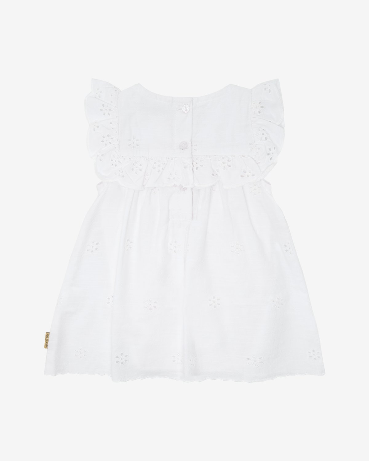 Kjole Baby m/ Broderte Blomster – 100% Bomull | 32188 HCKristi embroidery