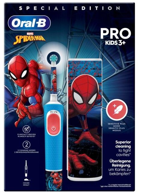 Oral-B KINDERZAHNBÖRSTE MIT REISEETUI (PRO 103 KIDS SPIDERM)