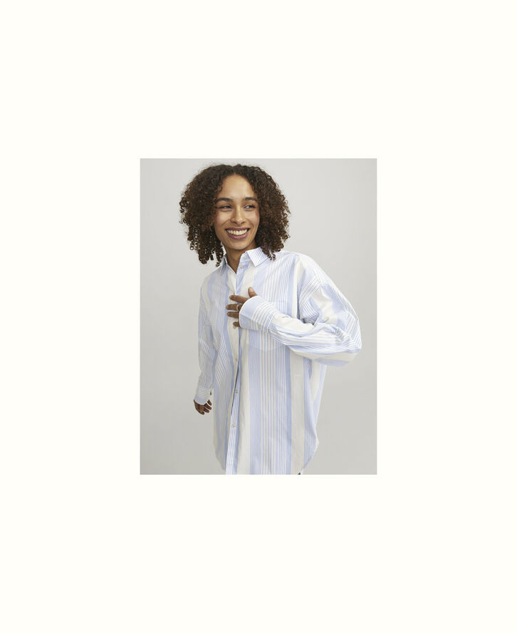 JJXX JXJAMIE LS RELAXED POPLIN SHIRT WVN Limeade/multi