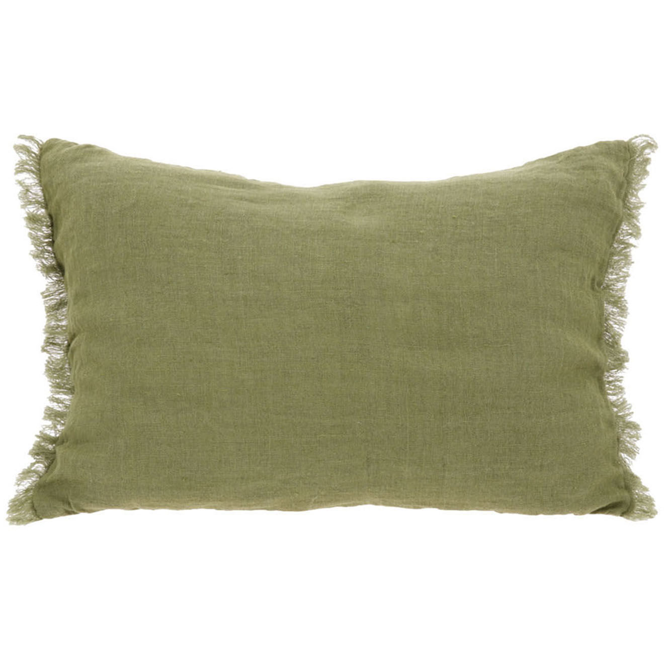En Fil d'Indienne Housse de coussin Étamine kaki - 40x55 cm