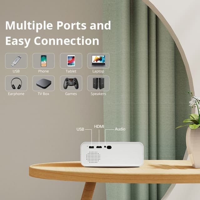 4K projektor WiFi 6 Bluetooth 5.2 Android 11 1+8G hjemmeprojektor