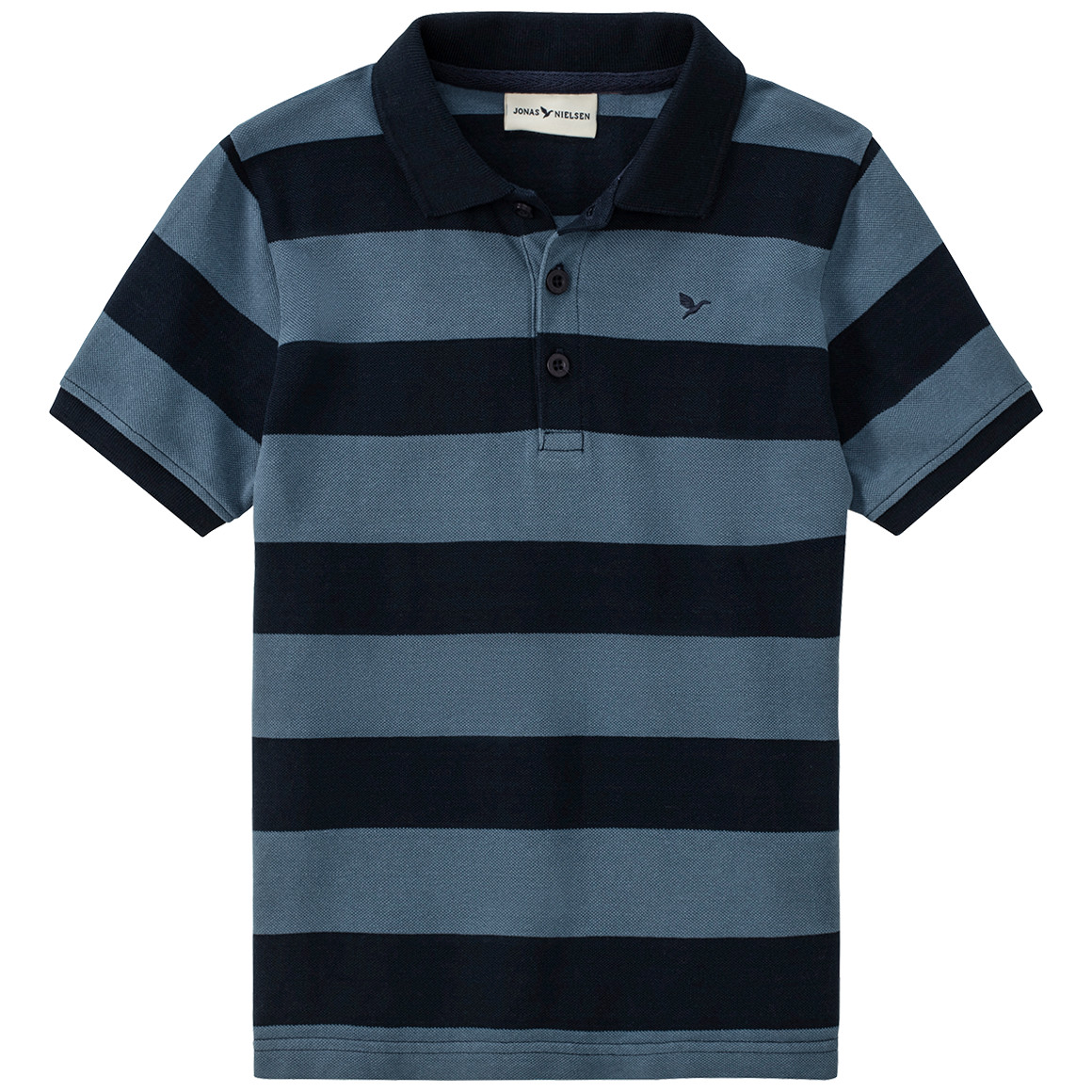 Jonas Nielsen Jungen Poloshirt mit Streifen dunkelblau / hellblau