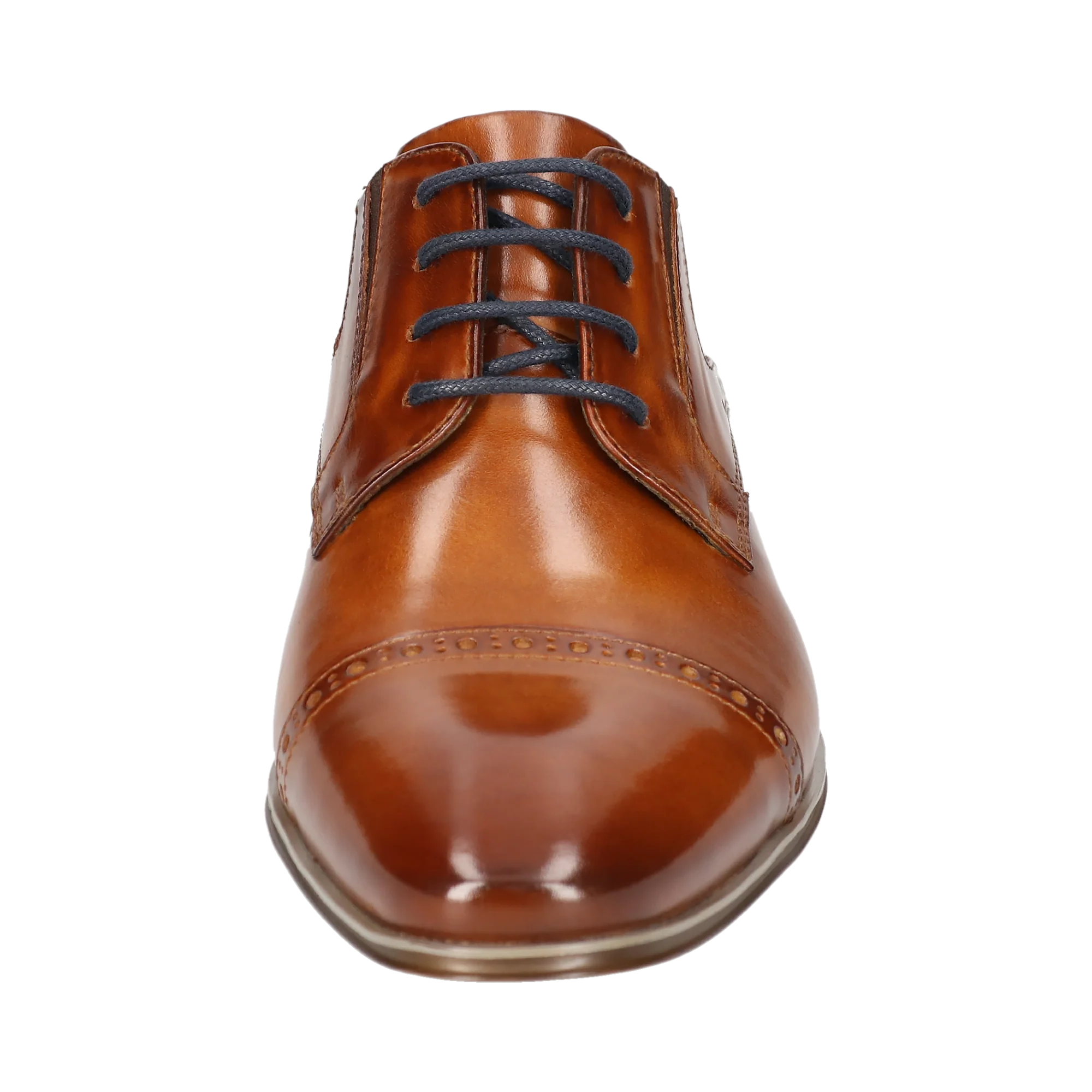 Leder Business Schnürer cognac