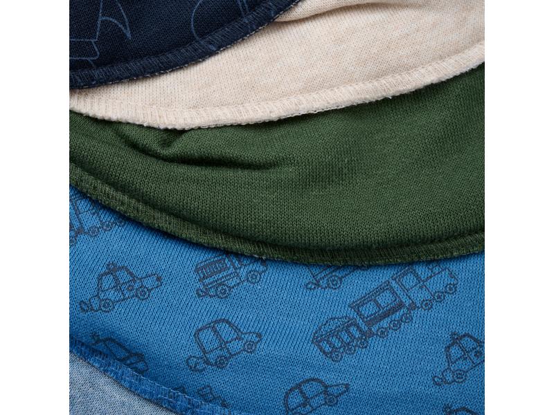 pippi Dreieckstuch Bandana Lätzchen 5er-Set Ashley Blue Praktische Lätzchen mit Mustern und in verschiedenen Farben