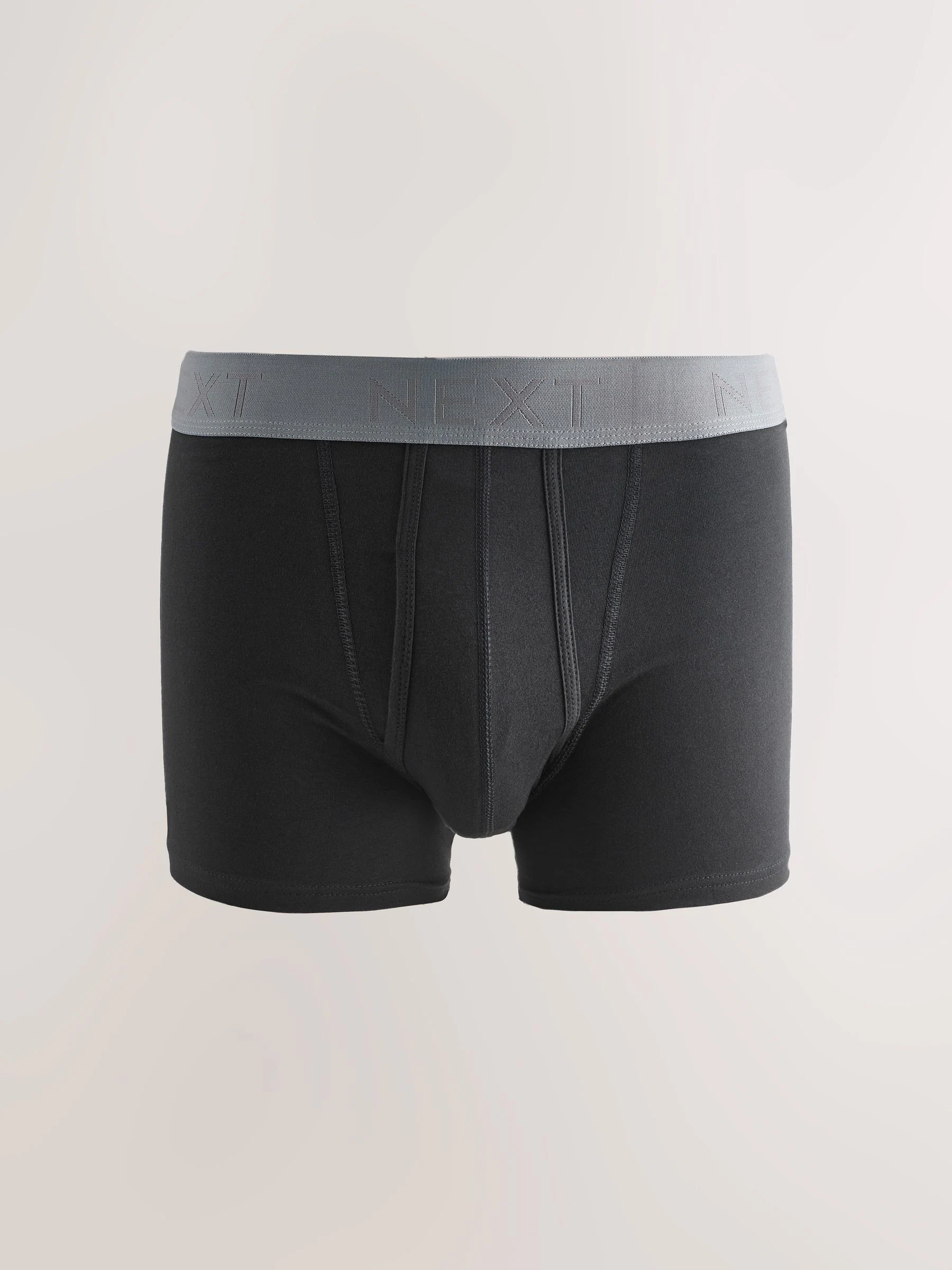 Zwarte neutrale taillebanden - Standaard - 10 Boxershorts zonder plooi